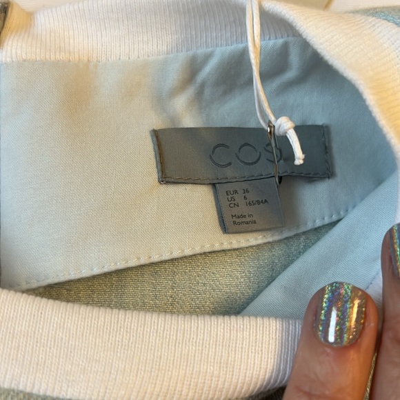 COS Light Wash Denim Panel Tee 6 - Picture 2 of 3